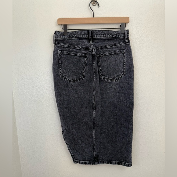 Abercrombie & Fitch High-Slit Denim Midi Skirt - Size 4 - Picture 7 of 11
